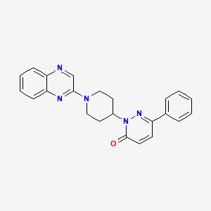 B2589696 6-Phenyl-2-(1-quinoxalin-2-ylpiperidin-4-yl)pyridazin-3-one CAS No. 2379986-84-0