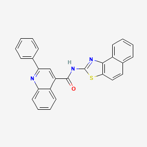 molecular formula C27H17N3OS B2589697 N-{NAPHTHO[1,2-D][1,3]THIAZOL-2-YL}-2-PHENYLQUINOLINE-4-CARBOXAMIDE CAS No. 392249-73-9