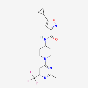 5-cyclopropyl-N-(1-(2-methyl-6-(trifluoromethyl)pyrimidin-4-yl)piperidin-4-yl)isoxazole-3-carboxamide