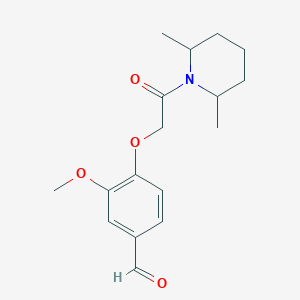 4-[2-(2,6-Dimethylpiperidin-1-yl)-2-oxoethoxy]-3-methoxybenzaldehyde