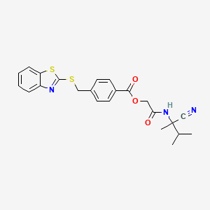[(1-Cyano-1,2-dimethylpropyl)carbamoyl]methyl 4-[(1,3-benzothiazol-2-ylsulfanyl)methyl]benzoate