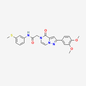 2-[2-(3,4-dimethoxyphenyl)-4-oxopyrazolo[1,5-a]pyrazin-5(4H)-yl]-N-[3-(methylsulfanyl)phenyl]acetamide