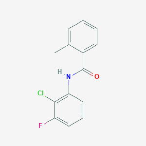 molecular formula C14H11ClFNO B2589720 N-(2-chloro-3-fluorophenyl)-2-methylbenzamide CAS No. 866150-11-0