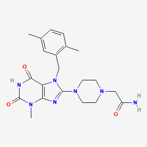 2-(4-(7-(2,5-dimethylbenzyl)-3-methyl-2,6-dioxo-2,3,6,7-tetrahydro-1H-purin-8-yl)piperazin-1-yl)acetamide