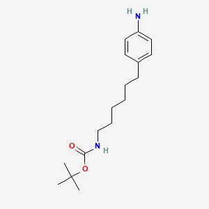 molecular formula C17H28N2O2 B2589789 Tert-butyl N-[6-(4-aminophenyl)hexyl]carbamate CAS No. 2358710-30-0