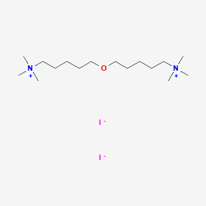 molecular formula C16H38I2N2O B025898 Ammonium, (oxybis(pentamethylene))bis(trimethyl-, diiodide CAS No. 109448-61-5