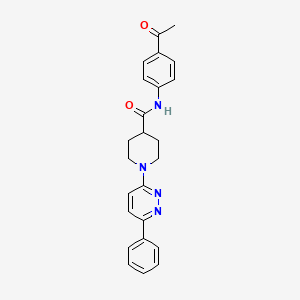 molecular formula C24H24N4O2 B2589839 N-(4-acetylphenyl)-1-(6-phenylpyridazin-3-yl)piperidine-4-carboxamide CAS No. 1105217-19-3