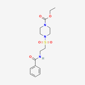 molecular formula C16H23N3O5S B2589841 Ethyl 4-((2-benzamidoethyl)sulfonyl)piperazine-1-carboxylate CAS No. 899758-59-9