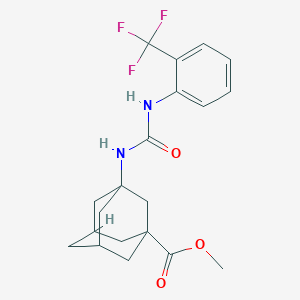 molecular formula C20H23F3N2O3 B2589857 Methyl 3-({[2-(trifluoromethyl)phenyl]carbamoyl}amino)adamantane-1-carboxylate CAS No. 1207055-15-9