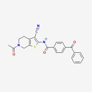 B2589860 N-(6-acetyl-3-cyano-4,5,6,7-tetrahydrothieno[2,3-c]pyridin-2-yl)-4-benzoylbenzamide CAS No. 864858-55-9