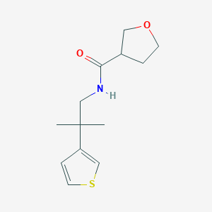 molecular formula C13H19NO2S B2589895 N-[2-methyl-2-(thiophen-3-yl)propyl]oxolane-3-carboxamide CAS No. 2320642-04-2