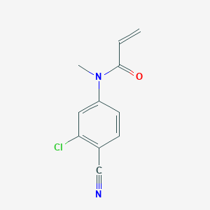 molecular formula C11H9ClN2O B2589947 N-(3-Chloro-4-cyanophenyl)-N-methylprop-2-enamide CAS No. 2411310-57-9