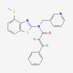 molecular formula C23H19N3OS2 B2589969 N-(4-(methylthio)benzo[d]thiazol-2-yl)-N-(pyridin-3-ylmethyl)cinnamamide CAS No. 1007033-40-0