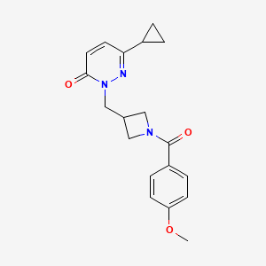 6-Cyclopropyl-2-[[1-(4-methoxybenzoyl)azetidin-3-yl]methyl]pyridazin-3-one