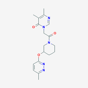 5,6-dimethyl-3-(2-(3-((6-methylpyridazin-3-yl)oxy)piperidin-1-yl)-2-oxoethyl)pyrimidin-4(3H)-one