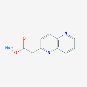 molecular formula C10H7N2NaO2 B2589974 Sodium 2-(1,5-naphthyridin-2-YL)acetate CAS No. 2197054-22-9