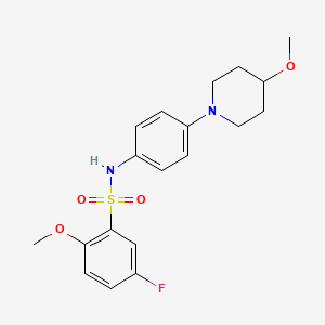 5-fluoro-2-methoxy-N-(4-(4-methoxypiperidin-1-yl)phenyl)benzenesulfonamide