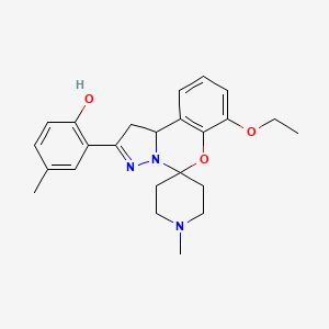 2-(7-Ethoxy-1'-methyl-1,10b-dihydrospiro[benzo[e]pyrazolo[1,5-c][1,3]oxazine-5,4'-piperidin]-2-yl)-4-methylphenol