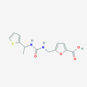 5-[({[1-(Thiophen-2-yl)ethyl]carbamoyl}amino)methyl]furan-2-carboxylic acid