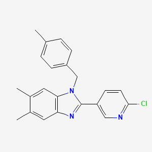 2-(6-chloro-3-pyridinyl)-5,6-dimethyl-1-(4-methylbenzyl)-1H-1,3-benzimidazole