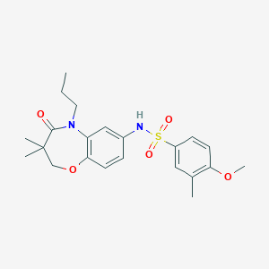 N-(3,3-dimethyl-4-oxo-5-propyl-2,3,4,5-tetrahydrobenzo[b][1,4]oxazepin-7-yl)-4-methoxy-3-methylbenzenesulfonamide