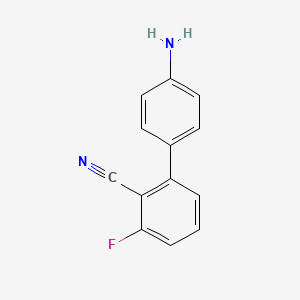 molecular formula C13H9FN2 B2589988 2-(4-Aminophenyl)-6-fluorobenzonitrile CAS No. 1951441-68-1