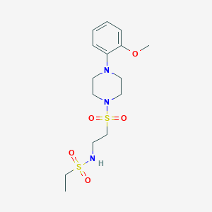 molecular formula C15H25N3O5S2 B2589989 N-(2-((4-(2-methoxyphenyl)piperazin-1-yl)sulfonyl)ethyl)ethanesulfonamide CAS No. 897622-22-9