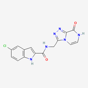 5-chloro-N-((8-hydroxy-[1,2,4]triazolo[4,3-a]pyrazin-3-yl)methyl)-1H-indole-2-carboxamide