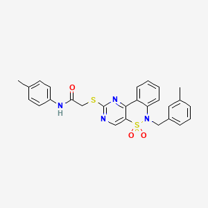 2-{[6-(3-methylbenzyl)-5,5-dioxido-6H-pyrimido[5,4-c][2,1]benzothiazin-2-yl]thio}-N-(4-methylphenyl)acetamide