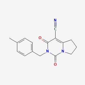 2-(4-Methylbenzyl)-1,3-dioxo-1,2,3,5,6,7-hexahydropyrrolo[1,2-c]pyrimidine-4-carbonitrile