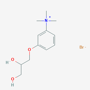 molecular formula C12H20BrNO3 B025900 (m-(2,3-Dihydroxypropoxy)phenyl)trimethylammonium bromide CAS No. 109731-98-8