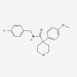 molecular formula C20H22ClNO3 B2590027 N-[(4-chlorophenyl)methyl]-4-(4-methoxyphenyl)oxane-4-carboxamide CAS No. 929812-70-4