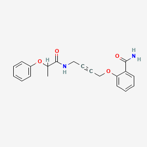 2-((4-(2-Phenoxypropanamido)but-2-yn-1-yl)oxy)benzamide