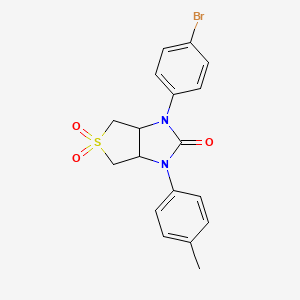 molecular formula C18H17BrN2O3S B2590053 1-(4-bromophenyl)-3-(p-tolyl)tetrahydro-1H-thieno[3,4-d]imidazol-2(3H)-one 5,5-dioxide CAS No. 873811-34-8