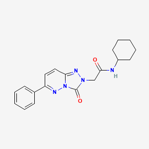 molecular formula C19H21N5O2 B2590059 N-cyclohexyl-2-{3-oxo-6-phenyl-2H,3H-[1,2,4]triazolo[4,3-b]pyridazin-2-yl}acetamide CAS No. 1251631-41-0