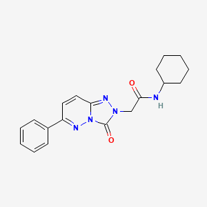 molecular formula C19H21N5O2 B2590059 N-cyclohexyl-2-(3-oxo-6-phenyl-[1,2,4]triazolo[4,3-b]pyridazin-2(3H)-yl)acetamide CAS No. 1251631-41-0