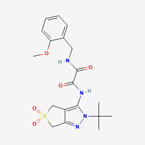 N1-(2-(tert-butyl)-5,5-dioxido-4,6-dihydro-2H-thieno[3,4-c]pyrazol-3-yl)-N2-(2-methoxybenzyl)oxalamide