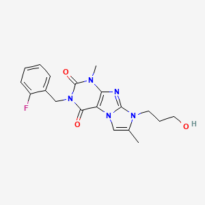 3-(2-fluorobenzyl)-8-(3-hydroxypropyl)-1,7-dimethyl-1H-imidazo[2,1-f]purine-2,4(3H,8H)-dione