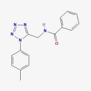 molecular formula C16H15N5O B2590063 N-((1-(p-tolyl)-1H-tetrazol-5-yl)methyl)benzamide CAS No. 921165-57-3
