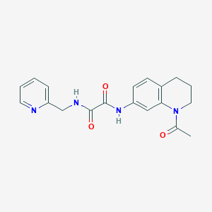 molecular formula C19H20N4O3 B2590087 N-(1-acetyl-1,2,3,4-tetrahydroquinolin-7-yl)-N'-[(pyridin-2-yl)methyl]ethanediamide CAS No. 898439-59-3