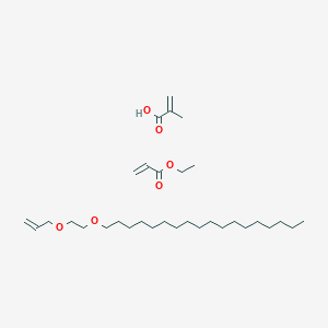 molecular formula C32H60O6 B025901 1-(2-Allyloxyethoxy)octadecane; ethyl prop-2-enoate; 2-methylprop-2-enoic acid CAS No. 109292-17-3