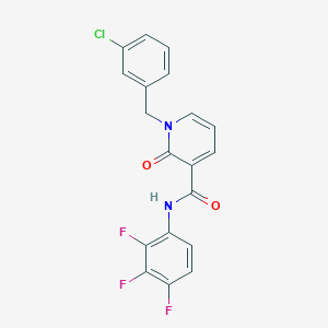 molecular formula C19H12ClF3N2O2 B2590134 1-[(3-chlorophenyl)methyl]-2-oxo-N-(2,3,4-trifluorophenyl)-1,2-dihydropyridine-3-carboxamide CAS No. 946222-41-9