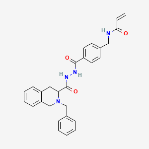 molecular formula C28H28N4O3 B2590151 N-[(4-{[(2-benzyl-1,2,3,4-tetrahydroisoquinolin-3-yl)formohydrazido]carbonyl}phenyl)methyl]prop-2-enamide CAS No. 1648257-55-9