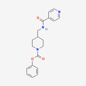molecular formula C19H21N3O3 B2590186 Phenyl 4-(isonicotinamidomethyl)piperidine-1-carboxylate CAS No. 1234972-00-9