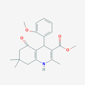 molecular formula C21H25NO4 B259024 methyl 4-(2-methoxyphenyl)-2,7,7-trimethyl-5-oxo-1,4,5,6,7,8-hexahydroquinoline-3-carboxylate 