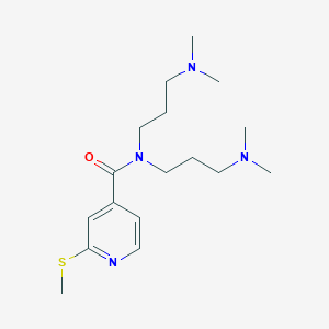 molecular formula C17H30N4OS B2590244 N,N-bis[3-(dimethylamino)propyl]-2-(methylsulfanyl)pyridine-4-carboxamide CAS No. 1311811-65-0