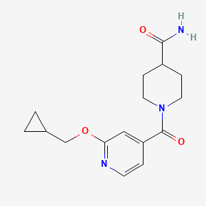 1-(2-(Cyclopropylmethoxy)isonicotinoyl)piperidine-4-carboxamide