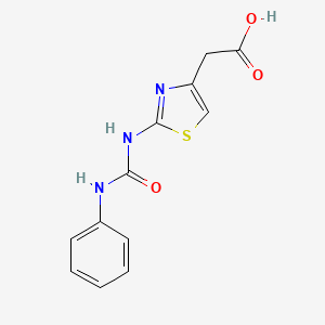 {2-[(Anilinocarbonyl)amino]-1,3-thiazol-4-yl}acetic acid