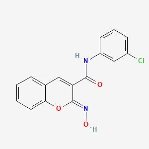(2Z)-N-(3-chlorophenyl)-2-(hydroxyimino)-2H-chromene-3-carboxamide