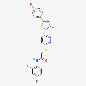 N-(2,4-difluorophenyl)-2-((6-(2-(4-fluorophenyl)-4-methylthiazol-5-yl)pyridazin-3-yl)thio)acetamide